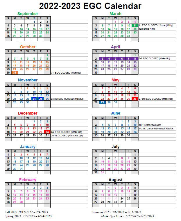 2021-2022 EGC Calendar